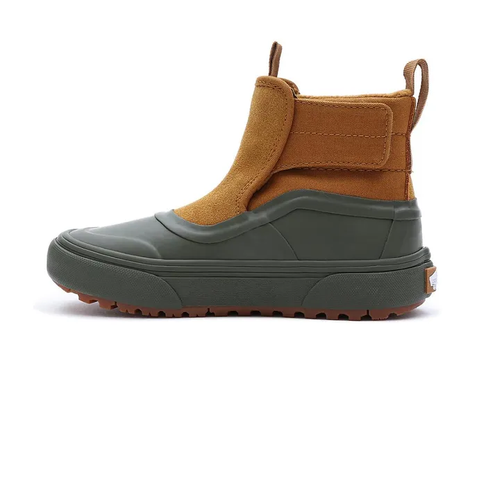 Vans View All Kids SlipOn Hi Terrain Hook And Loop MTE1 Shoes 48 Years Green Brown
