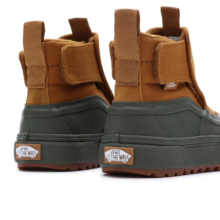 Vans View All Kids SlipOn Hi Terrain Hook And Loop MTE1 Shoes 48 Years Green Brown