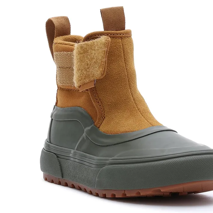 Vans View All Kids SlipOn Hi Terrain Hook And Loop MTE1 Shoes 48 Years Green Brown