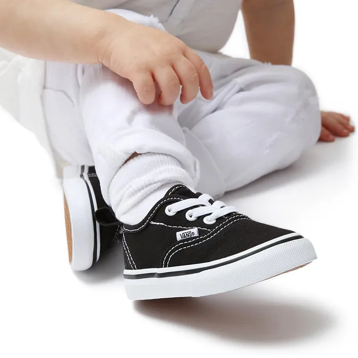 Vans View All Kids Toddler Authentic Elastic Lace Shoes 14 Years Black