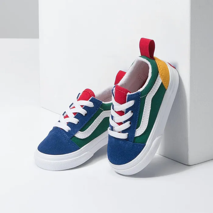 Vans View All Kids Toddler Yacht Club Old Skool Elastic Lace Shoes 14 Years Multicolour