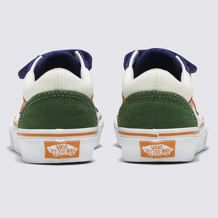 Vans View All Kids Twill Block Old Skool Hook And Loop Shoes 48 Years Multicolour
