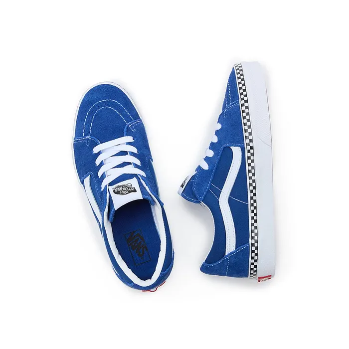 Vans View All Kids Youth Checkerboard Foxing Sk8Low Shoes 814 Years Blue