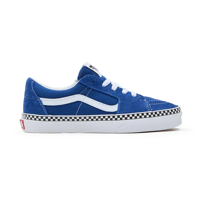 Vans View All Kids Youth Checkerboard Foxing Sk8Low Shoes 814 Years Blue