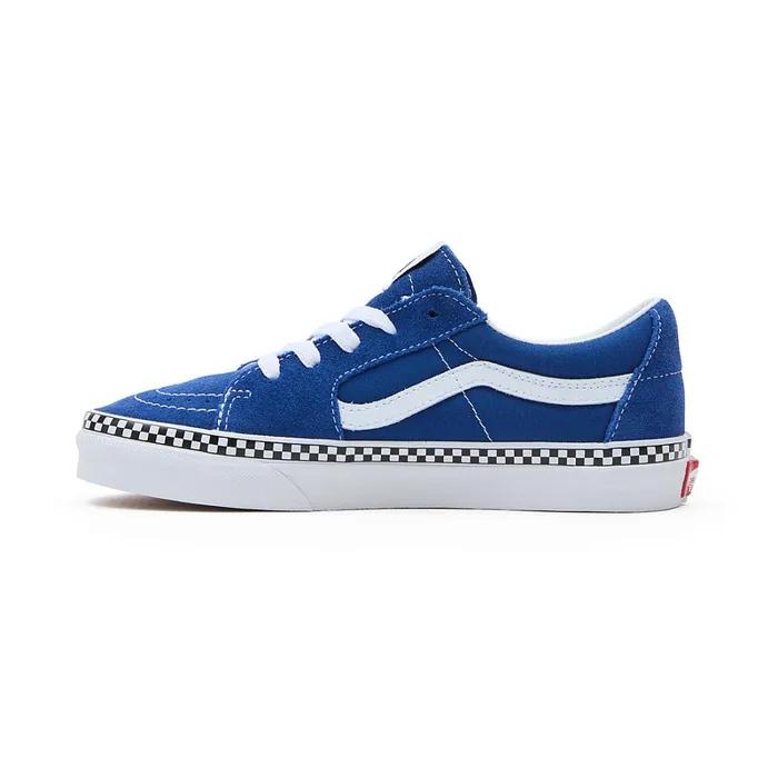 Vans View All Kids Youth Checkerboard Foxing Sk8Low Shoes 814 Years Blue