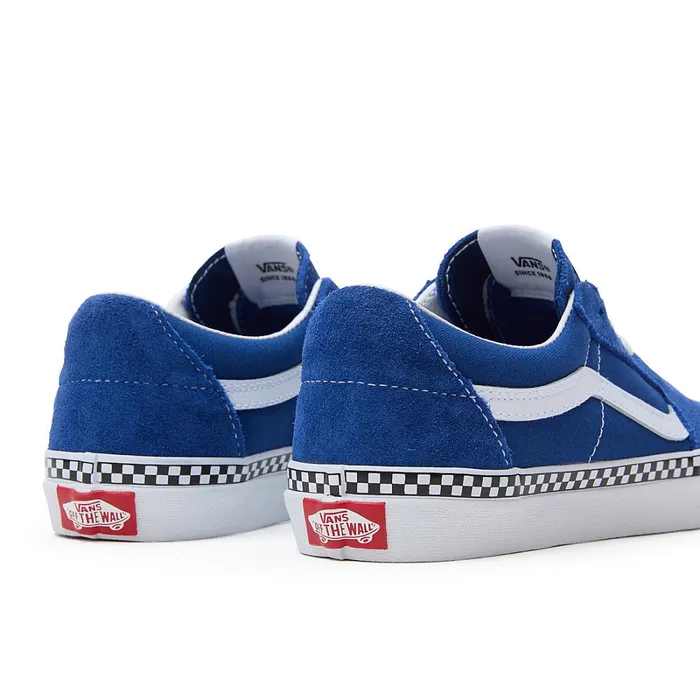 Vans View All Kids Youth Checkerboard Foxing Sk8Low Shoes 814 Years Blue