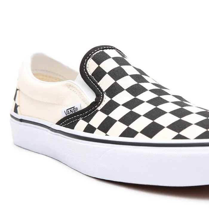 Vans View All Men Checkerboard Classic SlipOn Shoes Black White