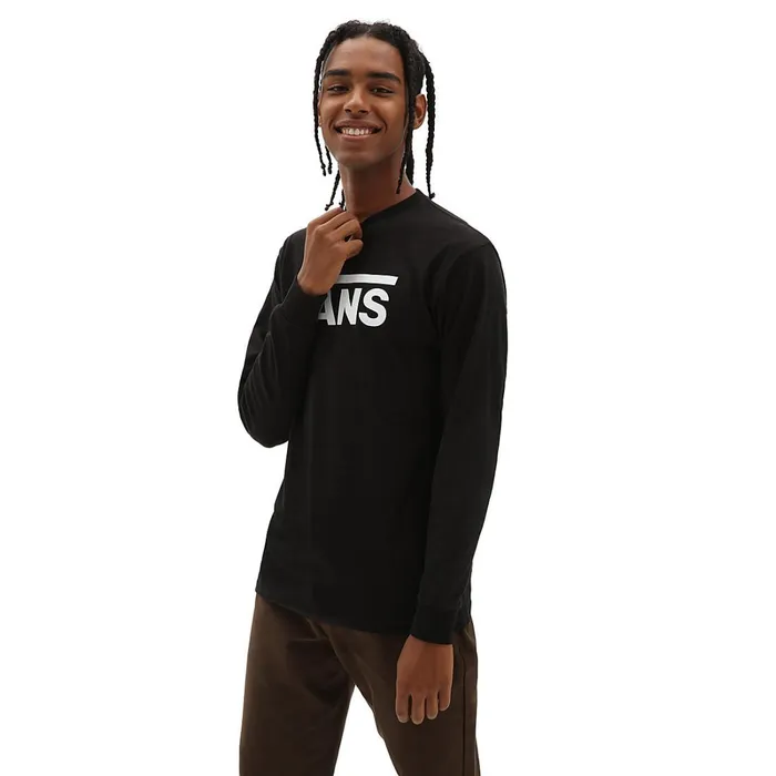 Vans View All Men Classic Long Sleeve TShirt Black White