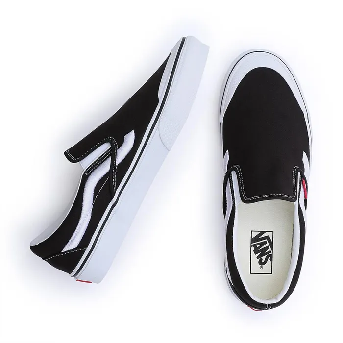 Vans View All Men Classic SlipOn 138 Sidestripe Shoes Black