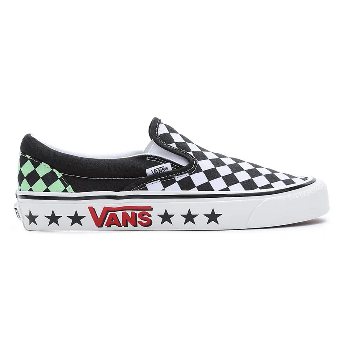 Vans View All Men Diamond Check Classic SlipOn 98 DX Shoes Black