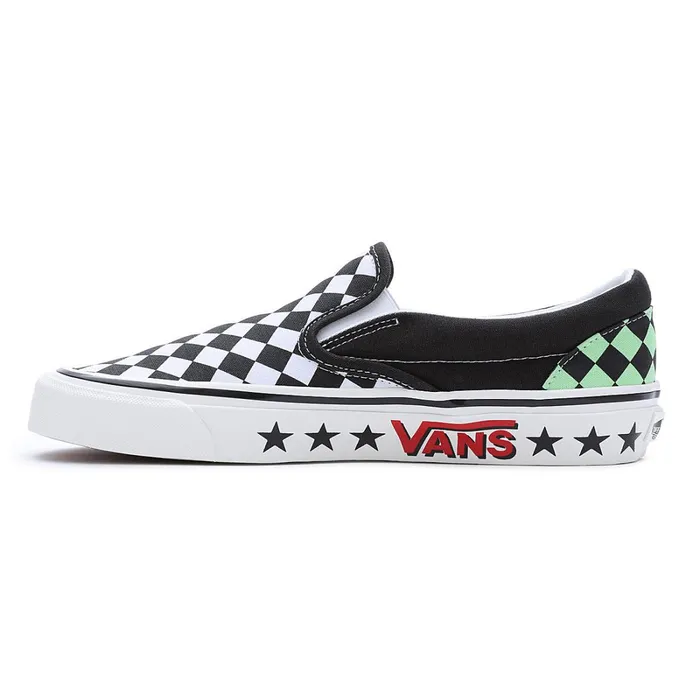 Vans View All Men Diamond Check Classic SlipOn 98 DX Shoes Black