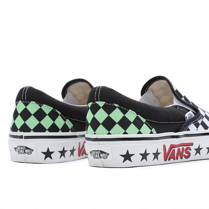 Vans View All Men Diamond Check Classic SlipOn 98 DX Shoes Black