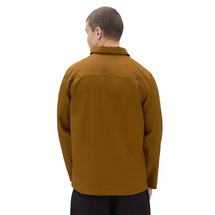 Vans View All Men Drill Chore Coat Lined Jacket Brown