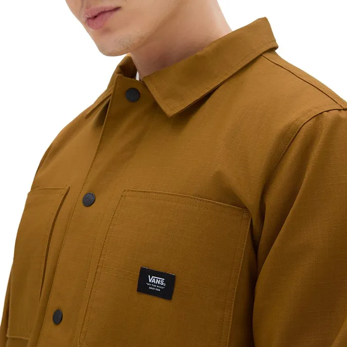 Vans View All Men Drill Chore Coat Lined Jacket Brown