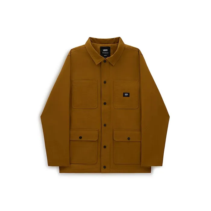 Vans View All Men Drill Chore Coat Lined Jacket Brown
