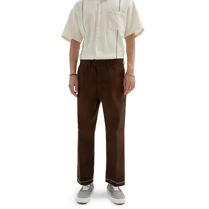 Vans View All Men Michael February Authentic Relaxed Cropped Chino Trousers Brown Vans View All Men Michael February Authentic Relaxed Cropped Chino Trousers Brown