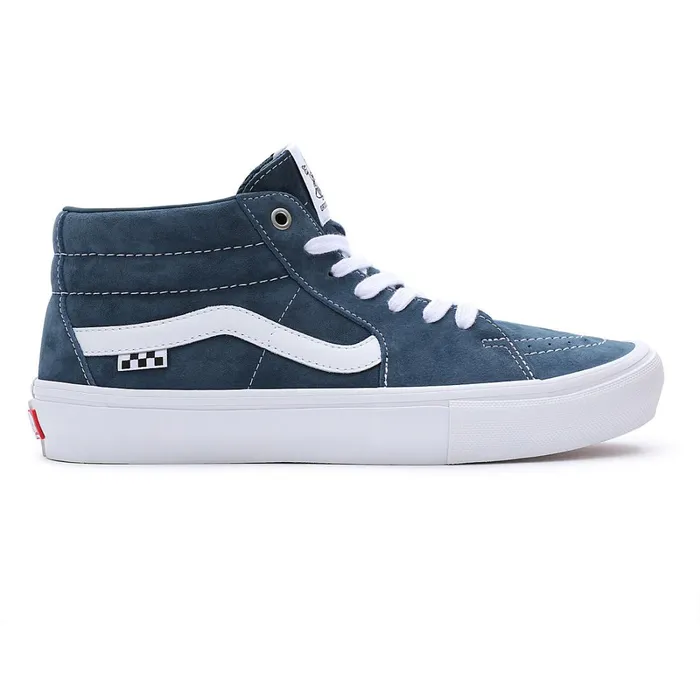 Vans View All Men Pig Suede Skate Grosso Mid Shoes Blue