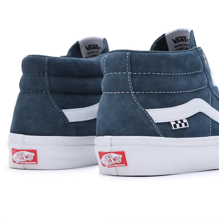 Vans View All Men Pig Suede Skate Grosso Mid Shoes Blue