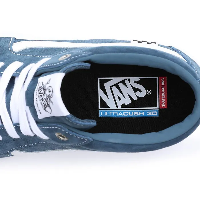 Vans View All Men Pig Suede Skate Grosso Mid Shoes Blue