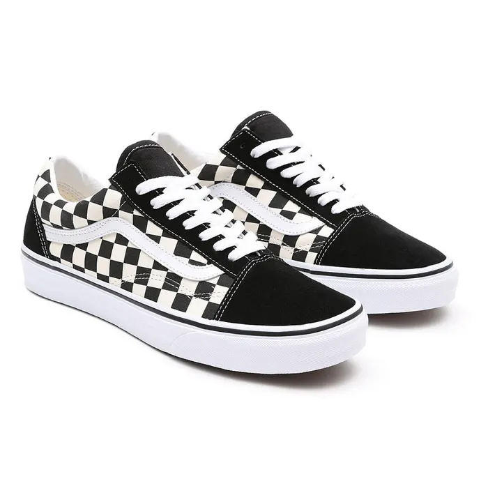 Vans View All Men Primary Check Old Skool Shoes Black White