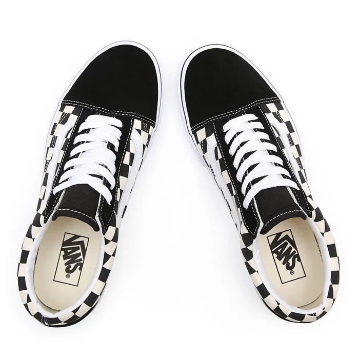 Vans View All Men Primary Check Old Skool Shoes Black White