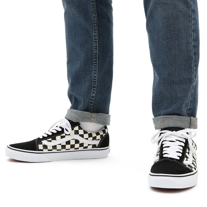 Vans View All Men Primary Check Old Skool Shoes Black White