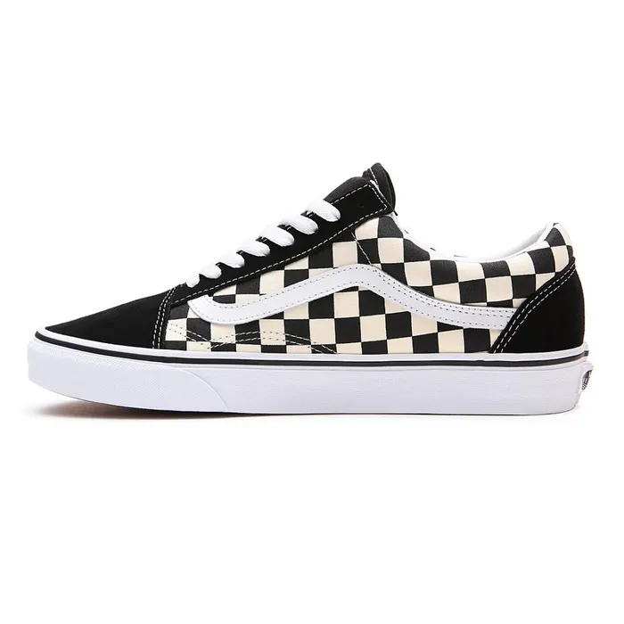 Vans View All Men Primary Check Old Skool Shoes Black White