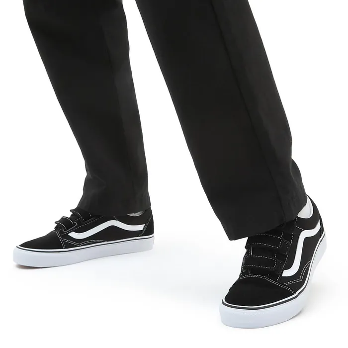 Vans View All Men SuedeCanvas Old Skool Hook And Loop Shoes Black White