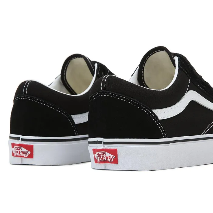 Vans View All Men SuedeCanvas Old Skool Hook And Loop Shoes Black White