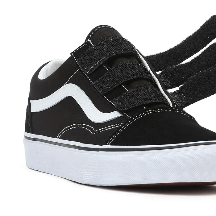 Vans View All Men SuedeCanvas Old Skool Hook And Loop Shoes Black White