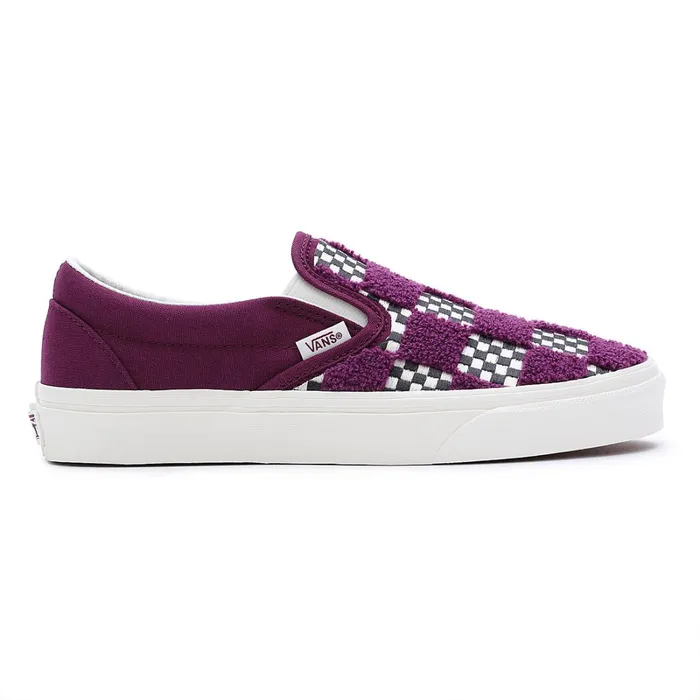 Vans View All Men Tufted Check Classic SlipOn Shoes Purple