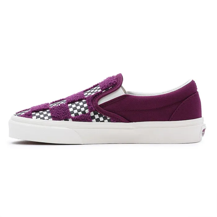 Vans View All Men Tufted Check Classic SlipOn Shoes Purple
