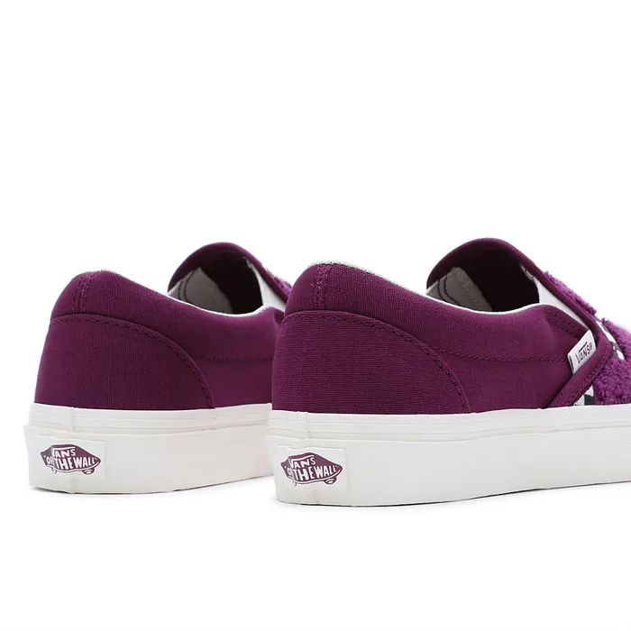 Vans View All Men Tufted Check Classic SlipOn Shoes Purple