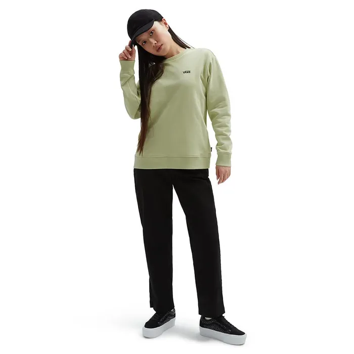 Vans View All Women Flying V Boyfriend Fit Crew Sweatshirt Green