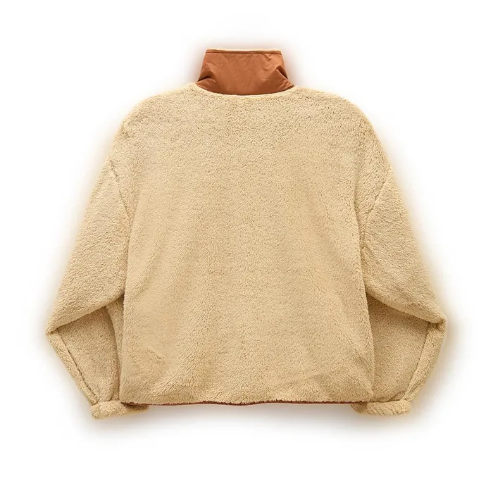 Vans View All Women Vista Mock Neck Full Zip Pullover Beige