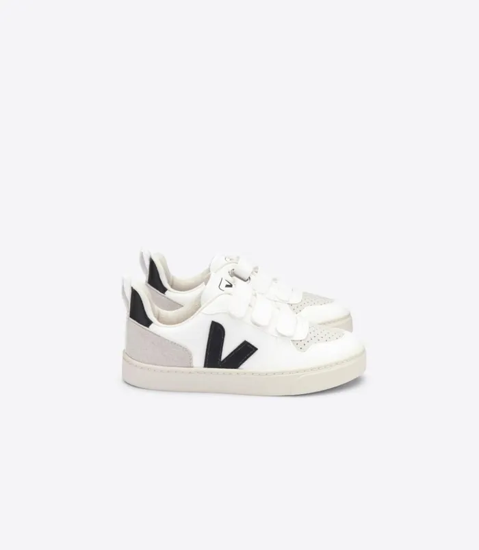 VEJA Vegan Kids V10 CWL WHITE BLACK