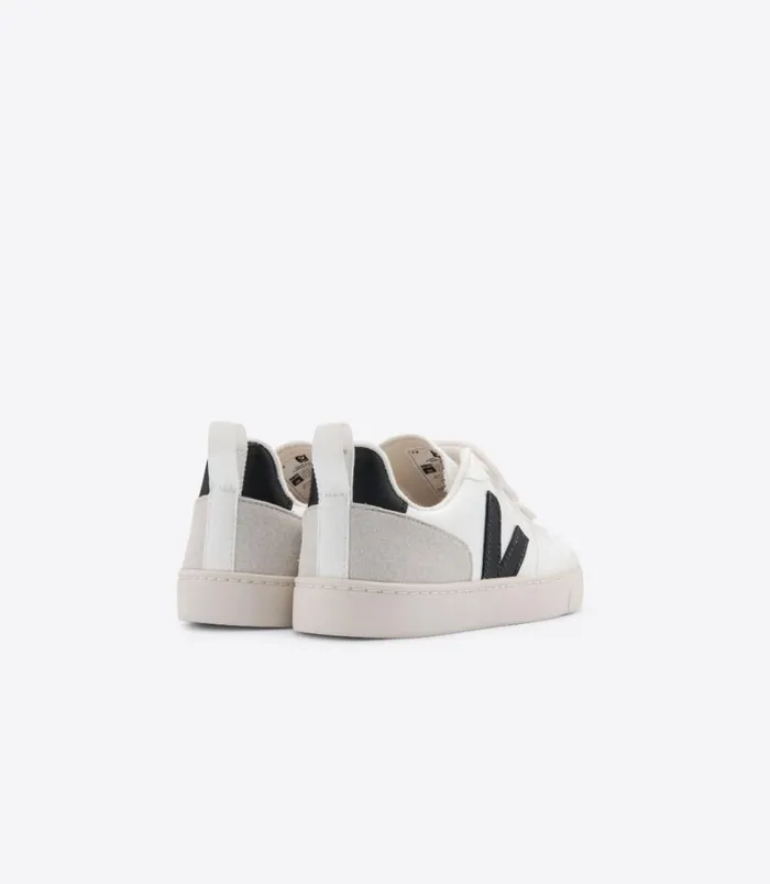 VEJA Vegan Kids V10 CWL WHITE BLACK