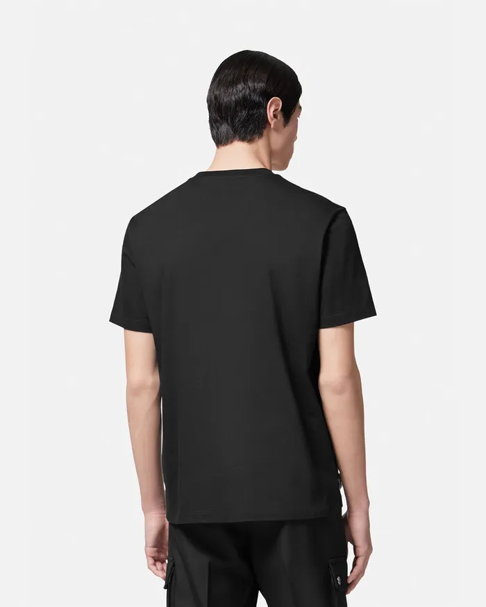 Versace 1978 ReEdition Logo TShirt Black Men TShirts and Polos