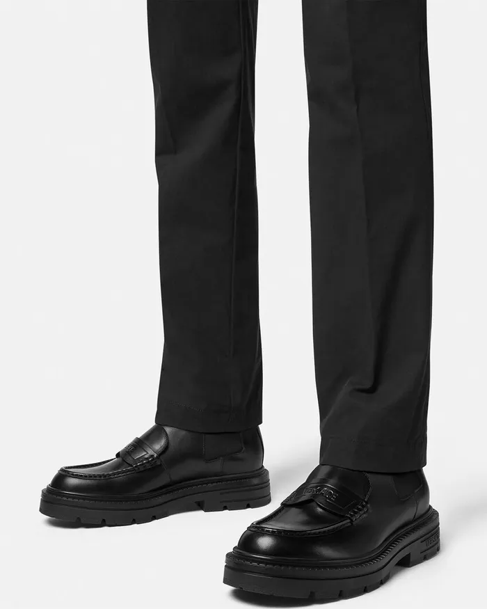 Versace Adriano Loafer Boots Black Men Boots