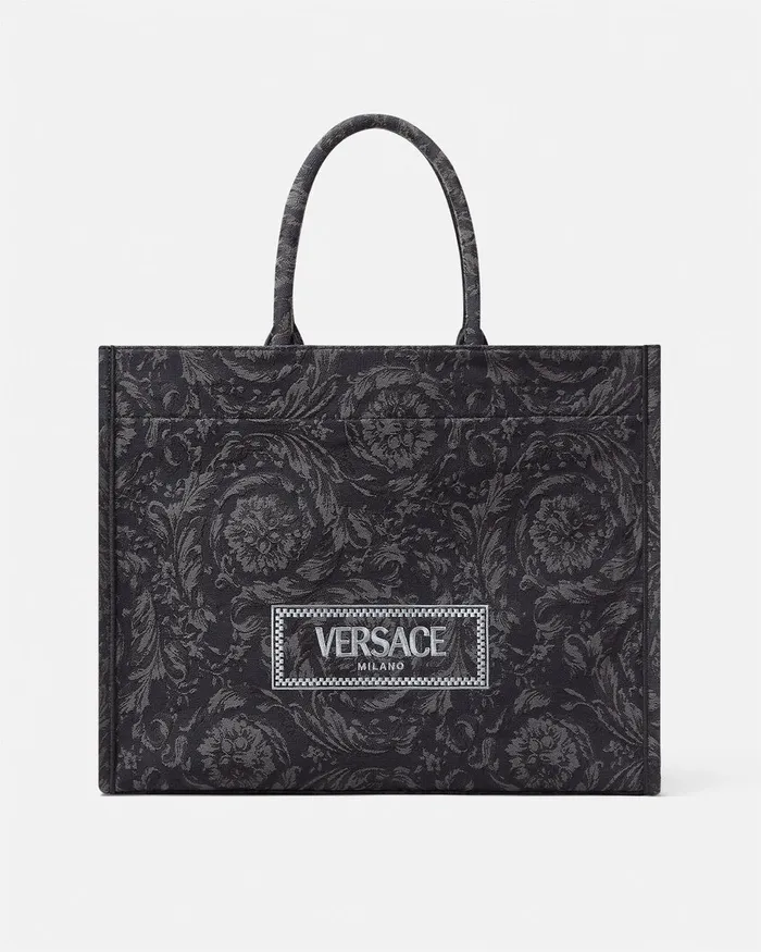 Versace Barocco Athena Large Tote Bag Blackprint MenWomen Athena