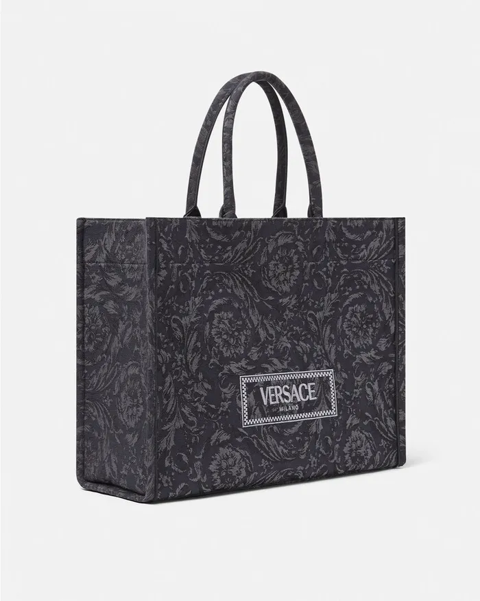 Versace Barocco Athena Large Tote Bag Blackprint MenWomen Athena