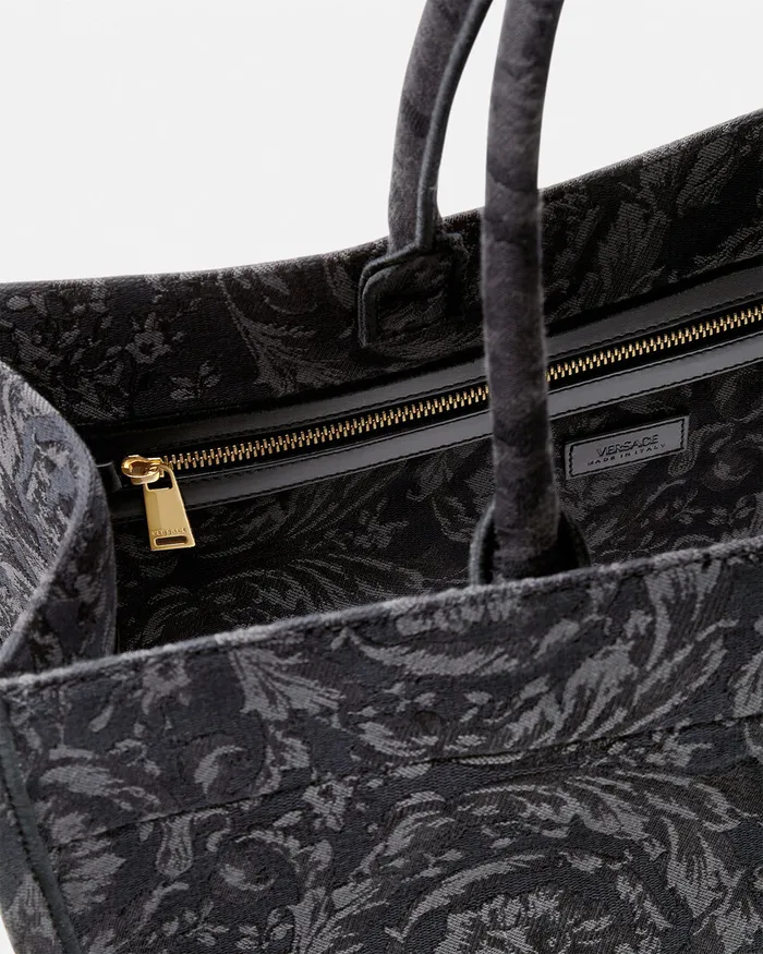 Versace Barocco Athena Large Tote Bag Blackprint MenWomen Athena