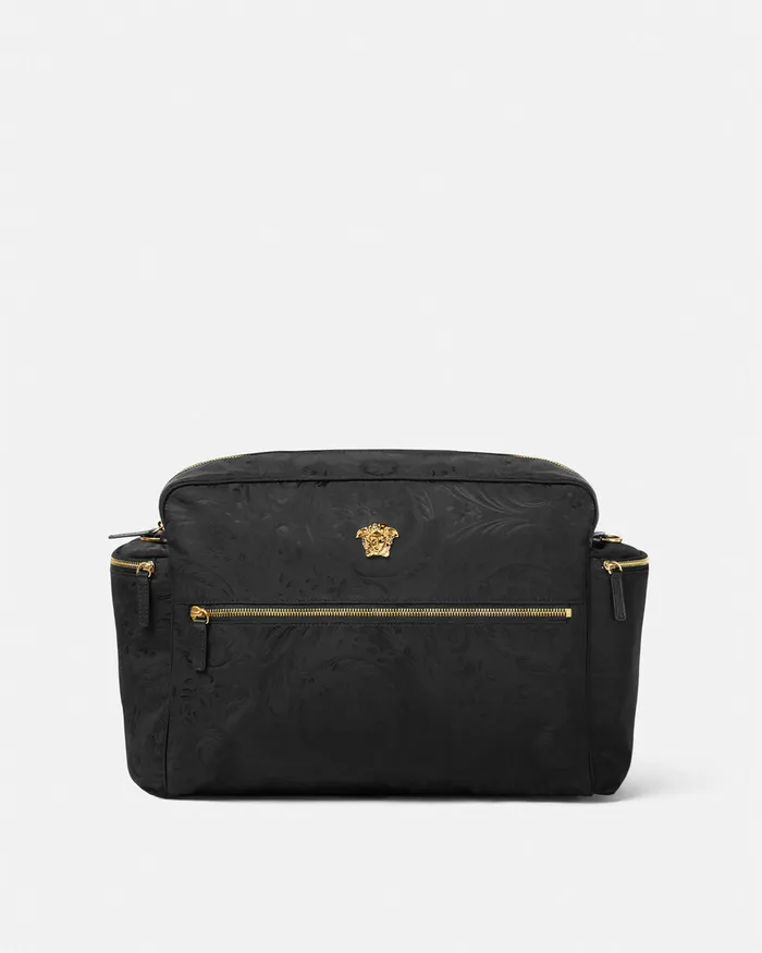 Versace Barocco Baby Changing Mat Bag Blackgold Kids Strollers and Others