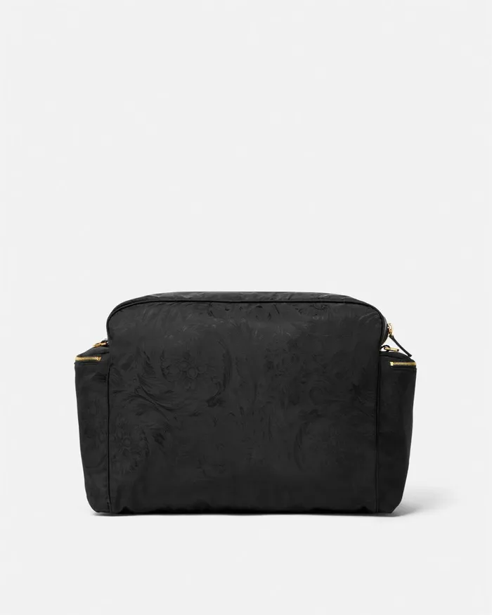 Versace Barocco Baby Changing Mat Bag Blackgold Kids Strollers and Others