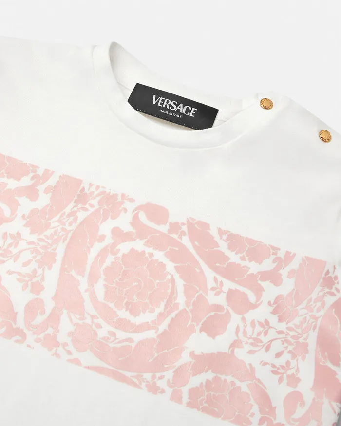 Versace Barocco Baby TShirt Light Pink Kids Shirts and Tshirts