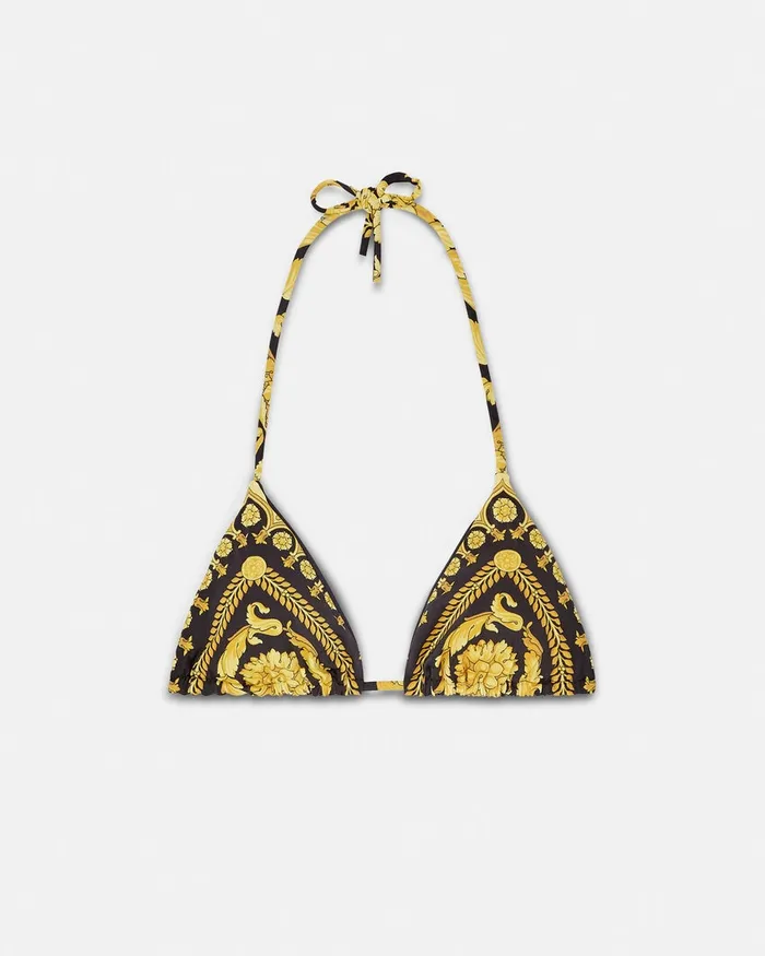 Versace Barocco Bikini Top Print Women Swimwear