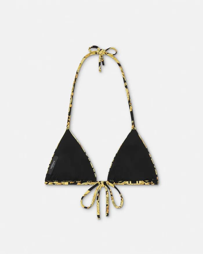 Versace Barocco Bikini Top Print Women Swimwear
