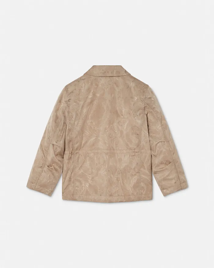 Versace Barocco Jacquard Jacket Beige Kids Outerwear and Jackets