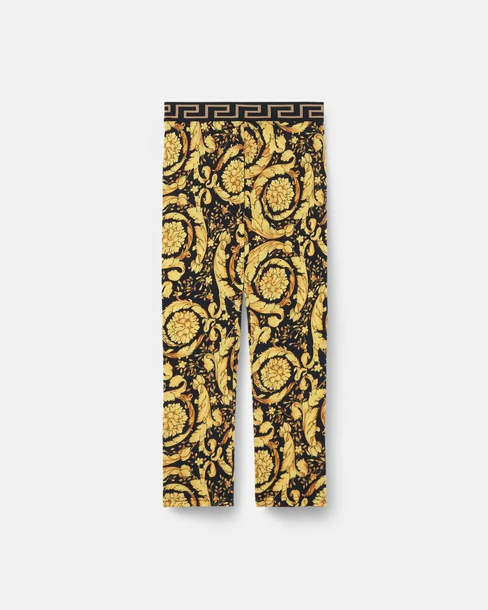 Versace Barocco Leggings Blackprint Kids Pants and Skirts