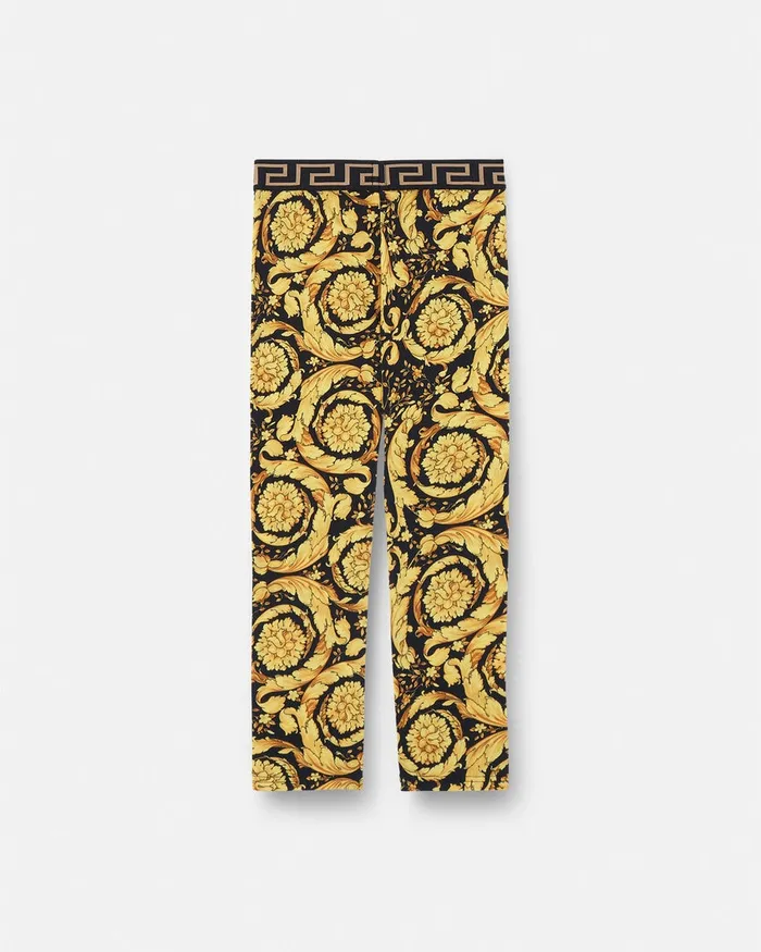 Versace Barocco Leggings Blackprint Kids Pants and Skirts